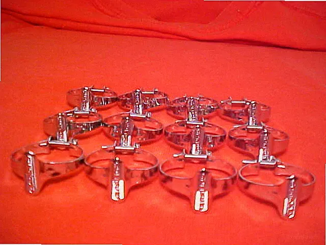 12 Vintage Shimano Road Bike Touring Bicycle 1" Chrome Cable Clamps. nos