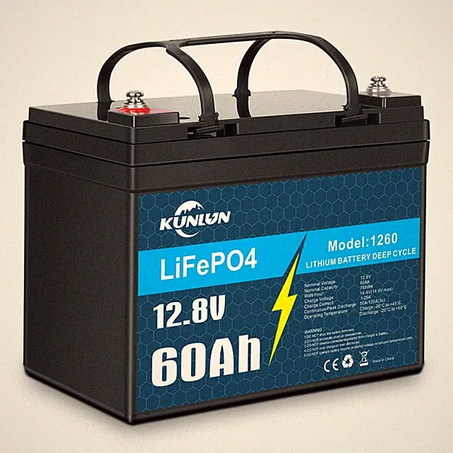 12V 60Ah LiFePO4 Lithium Battery, Deep Cycle, Perfect for RV, Marine