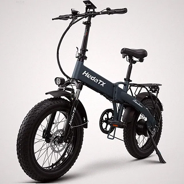 20'' Folding Electric Bicycle 750W Peak 48V/12Ah Snow ebike 4.0 Fat Tire 7 Speed