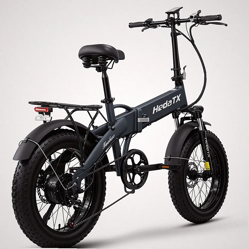 20inch Folding Electric Bicycle 750W Peak 12Ah City ebike 4.0 Fat Tire 7-Speed