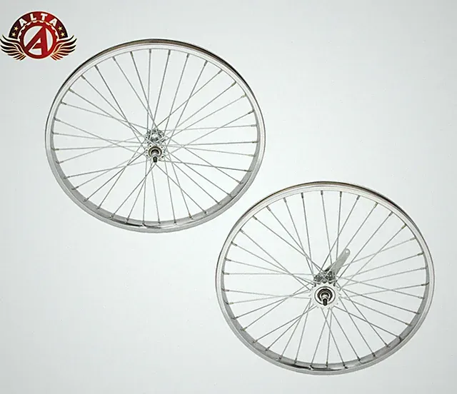 24 X 2.125 HEAVY DUTY BEACH CRUISER 12G FRONT OR COASTER CHROME 36 SPOKE RIMS.