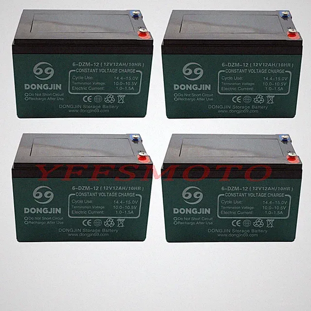 4PC 6-DZM-12 12V 12AH Rechargeable Battery 6-DZF-12 Electric Bicycle 6-DMF-12