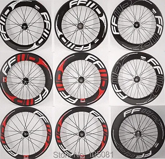 700C Track Fixed Gear Bicycle Wheels 3K UD 12K Carbon Tubeless Rim Bike Wheelset