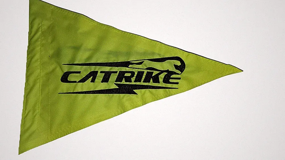 Custom Catrike Style Flag Recumbent Bicycle Safety Pennant Banner 12x18