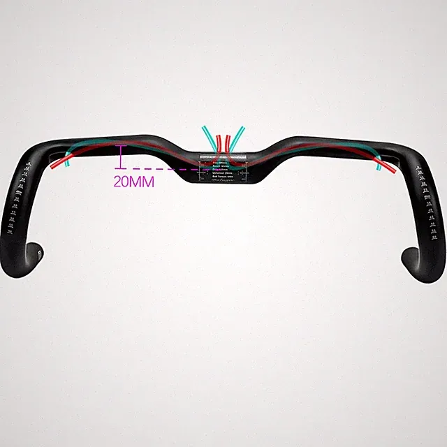 Gravel Bicycle Racing 12 Degree Carbon Fiber Handlebar 33/34/35/36/37cm Matte