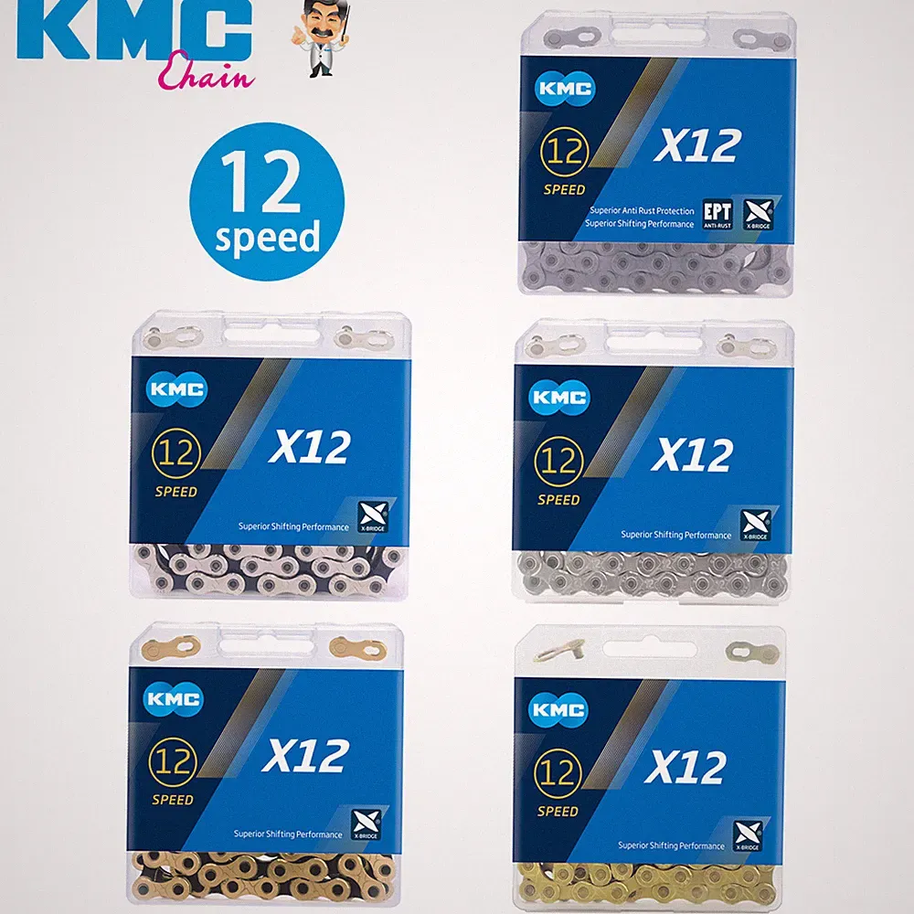 KMC 12 Speed X12 Gold Chains 126 Links Qucik-Link MTB Bicycle City/Road Bike US