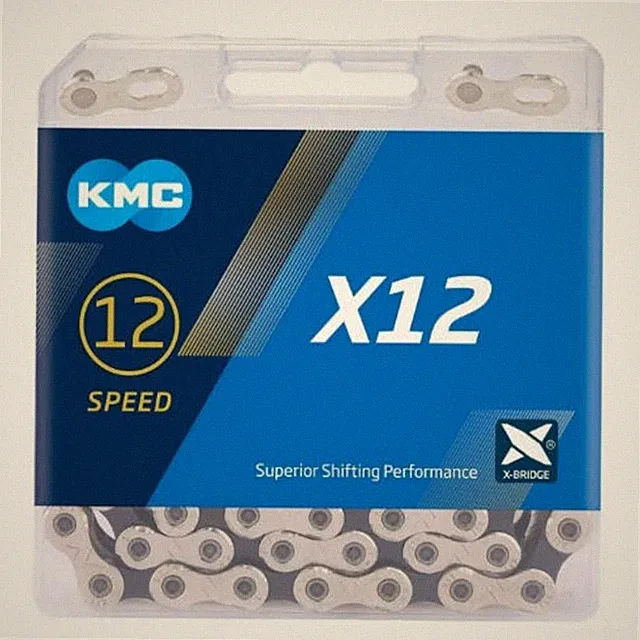 KMC X12 Bicycle Chain 12 Speed 126MM Black Silver