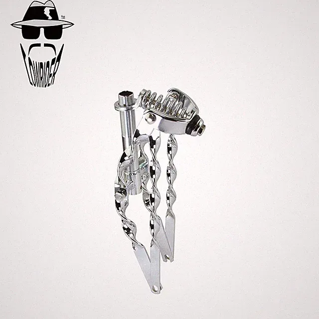 ORIGINAL LOWRIDER 12" Straight 1" Chrome Suspension Retro FULL Flat Twisted Fork