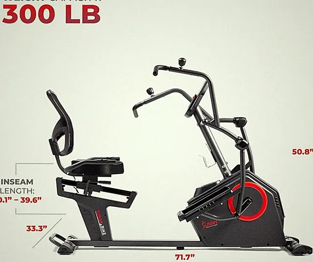 Recumbent Exercise Bike Cross Trainer Machine For Seniors Full Body Workout