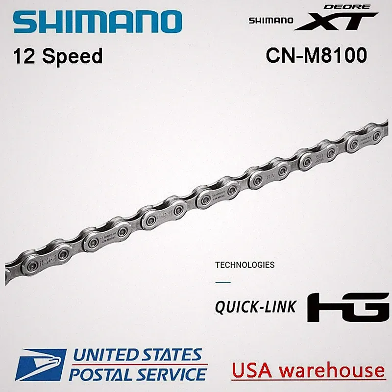 Shimano XT CN-M8100 Chain 12-Speed 124 Links with Quick Link MTB / eBike OE