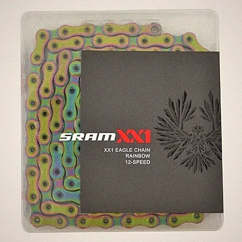 SRAM XX1 Eagle 12 Speed Chain 126 Link With Power Lock, RainBow